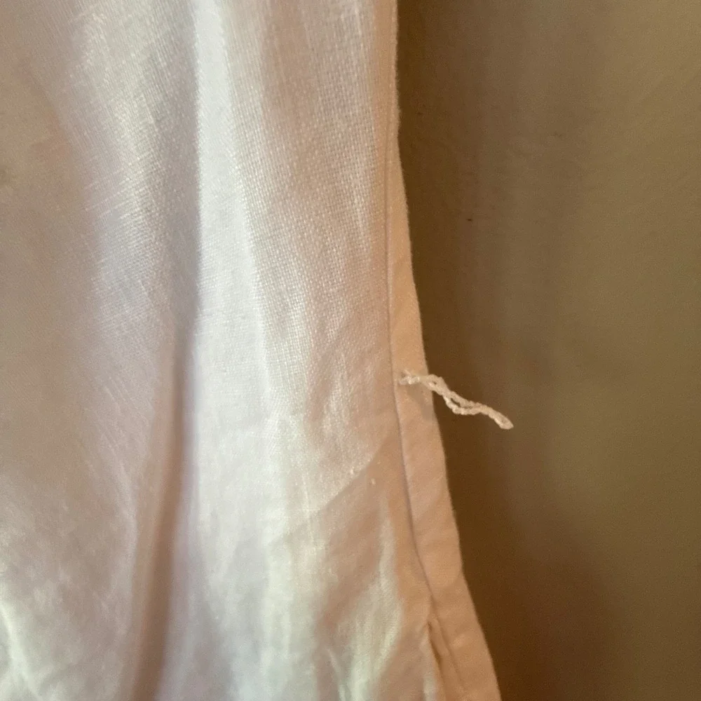 Reformation Taylor Linen Jumpsuit Strapless White Missing Belt Sz 4 Euro Summer